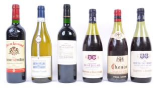 COLLECTION OF 6X BOTTLES OF ASSORTED FRENCH WINE.