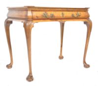 19TH CENTURY BURR WALNUT SILVER TABLE
