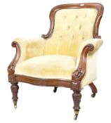 19TH CENTURY WILLIAM IV ENGLISH SHOW WOOD COPES PATENT ARMCHAIR