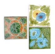 SET OF THREE 19TH CENTURY VICTORIAN TUBELINED TILES