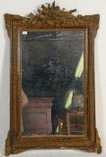 19TH CENTURY FRENCH WALL MIRROR IN GILT FRAME