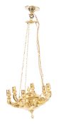 FINE QUALITY 19TH CENTURY ORMOLU CHANDELIER