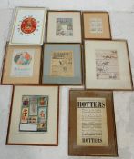 A collection of reproduction Schweppes vintage adv