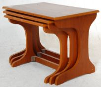 A 1970's vintage retro teak wood nest of tables ha