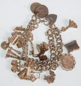 A good English silver hallmarked charm bracelet ad