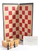 WWII MI9 ESCAPE & EVADE COLLECTION - SOE ISSUED CHESS BOARD WITH COMPASS