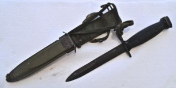 US UNITED STATES FORCES M7 BAYONET WITH USM8A1 SCABBARD