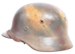RARE ORIGINAL WWII GERMAN NORMANDY CAMOUFLAGE M35 STAHLHELM