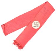 WWII GERMAN NAZI THIRD REICH SILK FUNERAL SASH
