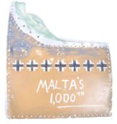 WWII JOHN LYNCH JR REPLICA SPITFIRE NOSE ART MALTA SECTION