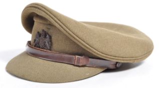 WWII GENERAL SERVICE CORPS CRUSHER CAP WITH ECONOMY BADGE SOE