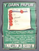 RARE ORIGINAL WWI WELSH RECRUITMENT POSTER - ENROLL TODAY