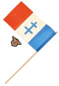 RARE ORIGINAL WWII FREE FRENCH AIR FORCE CLOTH PATCH & FLAG