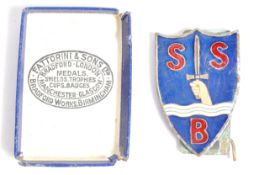 RARE WWII SBS SPECIAL BOAT SERVICE UNIFORM ENAMEL BADGE