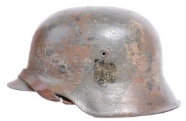 RARE ORIGINAL WWII GERMAN M42 KRIEGSMARINE STAHLHELM HELMET