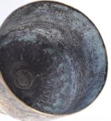 19TH CENTURY INDIAN BRASS ENGRAVED DEITY GOBLET