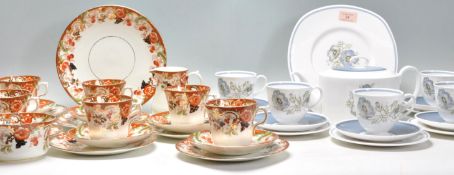 A 19th Century Victorian Imari pattern tea service having transfer printed floral decoration with