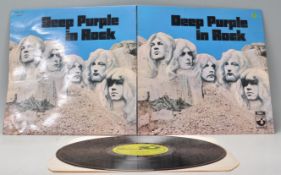 A vinyl long play LP record album by Deep Purple – In Rock – Original Harvest 2nd U.K. Press  – SHVL