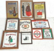 A group if vintage 20th Century reproduction advertising pub mirrors to include Hunter's Ale,
