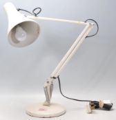 A vintage 20th Century Herbert Terry Anglepoise industrial desk lamp finished in white enamel