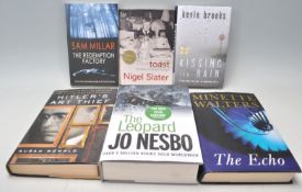 A group of six signed hardback books (one paperback) to include 'The Leopard' by Jo Nesbo 1st UK
