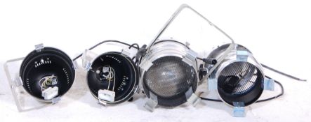 DJ Equipment - Four aluminum disco / club / DJ lamp lights. Part of a collection of ex DJ equipment.