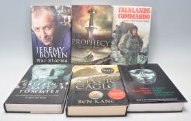 A mixed group of six signed hardback books to include 'Britain's Last Tommies' by Richard Van