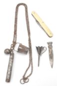 A silver hallmarked miniature wine funnel together with a silver hallmarked Birmingham maker