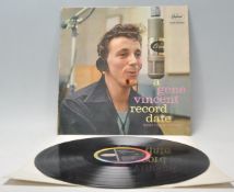 A vinyl long play LP record album by Gene Vincent – A Gene Vincent Record Date With The Blue