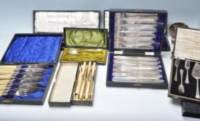 A large collection of silver plates wares to inclu