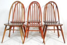 Lucian Ercolani for Ercol Furniture - A set of 6 mid century Ercol beech and elm wood Quaker pattern