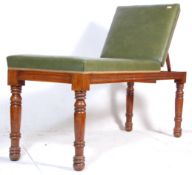 A 19th century Victorian oak  medical doctors examination table / couch. The examining table being