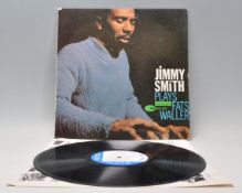 A vinyl long play LP record album by Jimmy Smith – Plays Fats Waller – Original Blue Note 1st U.S.