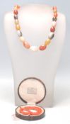 An antique early 20th Century coral beaded necklac