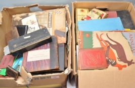 Ephemera, paperwork, memorabilia, photographs etc in two large banana boxes.Enormous amount of