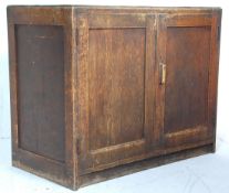 A retro early 20th century shabby chic food locker cabinet cupboard. Of low pedestal form with