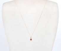 A 9ct gold pendant necklace together with a 9ct gold heart pendant. The necklace strung with a