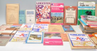 MOTORING MEMORABILIA - Quantity of maps, some vintage, c1960s Ford, Austin car brochures etc plus