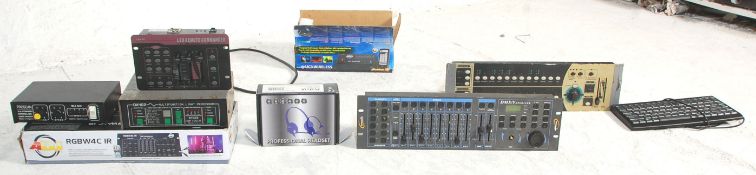 DJ Equipment - A group of disco / club light control panels to include Transcension DMX/Y Operator
