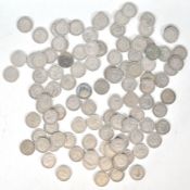 A collection of early to mid 20th Century mostly GeorgeV and VI silver contented shillings dating