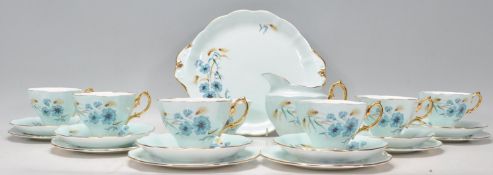 An vintage 20th Century Royal Albert fine bone china tea service all decorated in floral sprays