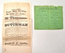 Two 19th century Victorian theatre programmes both