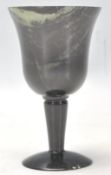 A vintage Chinese Han style black jade wine cup.