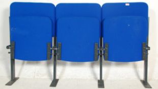 A 20th Century set of contemporary cinema / theatre folding metamorphic seating / benches / chairs