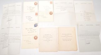 A collection of correspondence from the celebrated