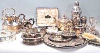 A large collection of silver plated wares to inclu