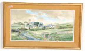 Michael D Barnfather (British 1934-) An Original oil on canvas painting of a farmstead in Winter.