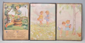 A pair of vintage children`s prints by Hester Margetson, One entitled 
