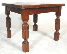 A 1930's Art Deco oak refectory draw leaf dining t
