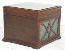 An oak cased 1930's Art Deco HMV His Master's Voice 130 gramophone having an oak cased with a